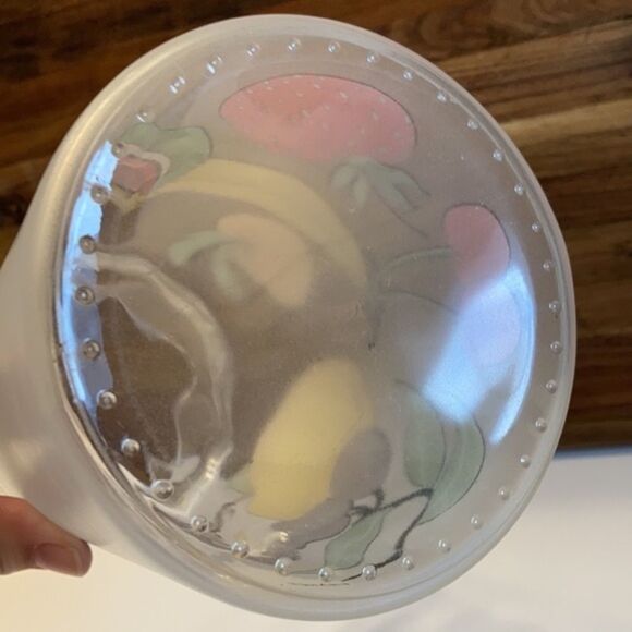 Vintage Made in France Frosted Glass Fruit‎ Pitcher - Picture 3 of 7